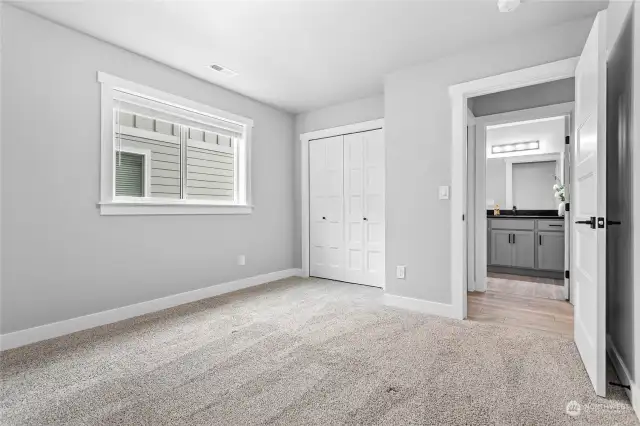 Second bedroom with easy access to hallway bathroom access.