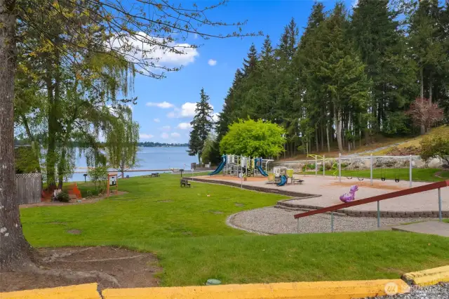Jenks Park- shows playground, beach and swimming area