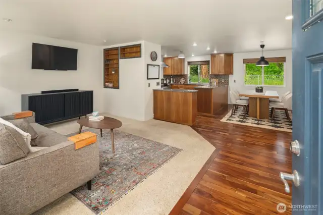 Warm Hardwood floors greet you as you enter!