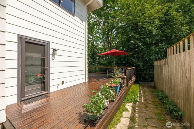 Private & gated backyard space.