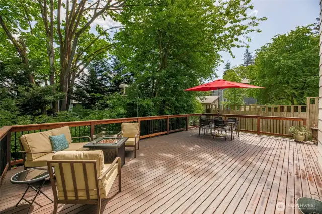 Peaceful & private treed setting.
