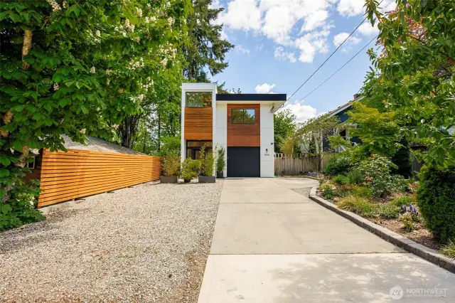 Located far off the street, providing a sense of privacy from the moment you enter.