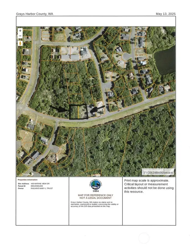 County plat map.