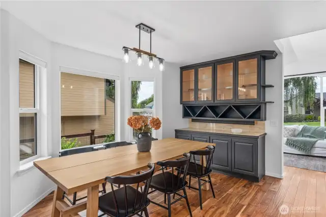built in hutch in dining