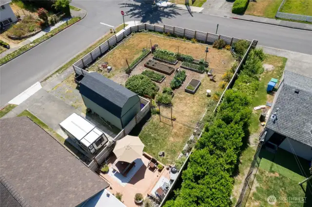 fence just inside property line