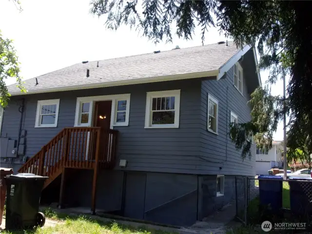East side of the home.