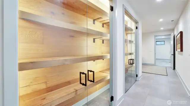 Showcase your collectibles here, or convert to wine storage area.