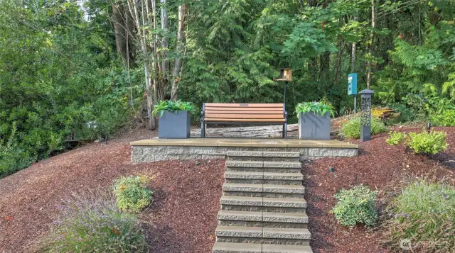 A delightful resting spot to enjoy the peaceful sights and sounds of nature.