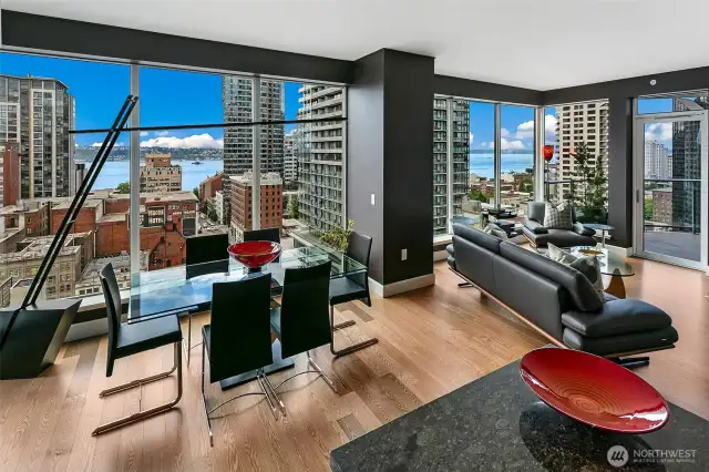 17th floor NW corner  bathed in natural sunlight