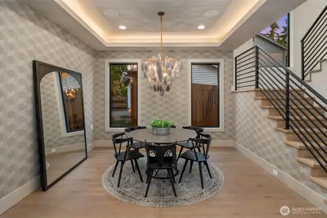 Designated den and dining room