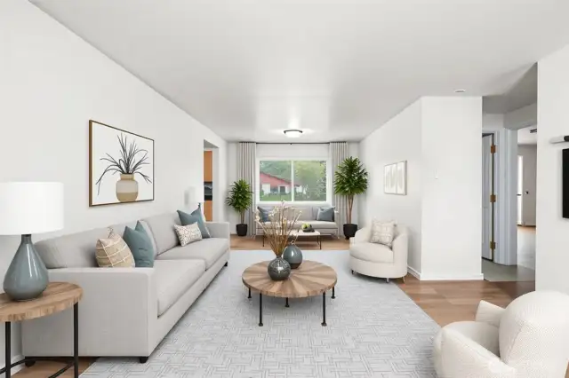 AI generated virtual Staging. Living room