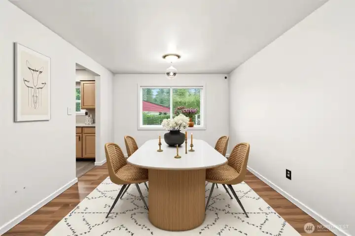 AI generated virtual staging Dinning Room