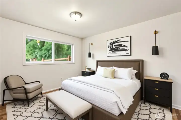 AI generated virtual Staging. Guest Bedroom
