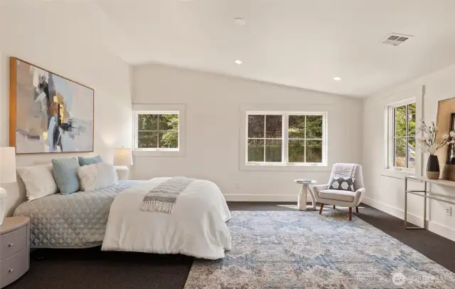 Privately situated with good territorial views of trees, not neighbors.