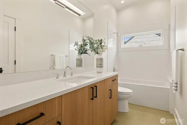 Main full bath upstairs.