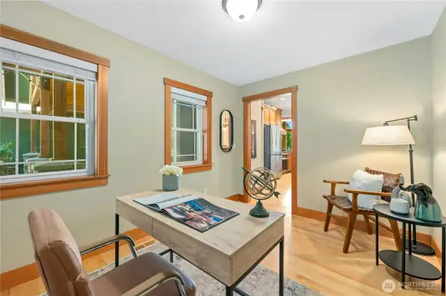 Office off of kitchen! Or lounge, walk-in pantry, craft room, homework room, etc.