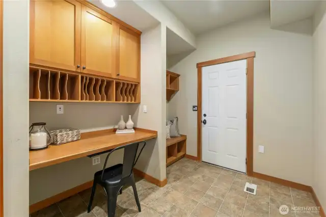 Mudroom off garage!
