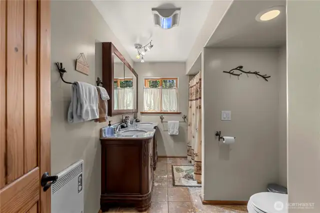 Lower full bathroom
