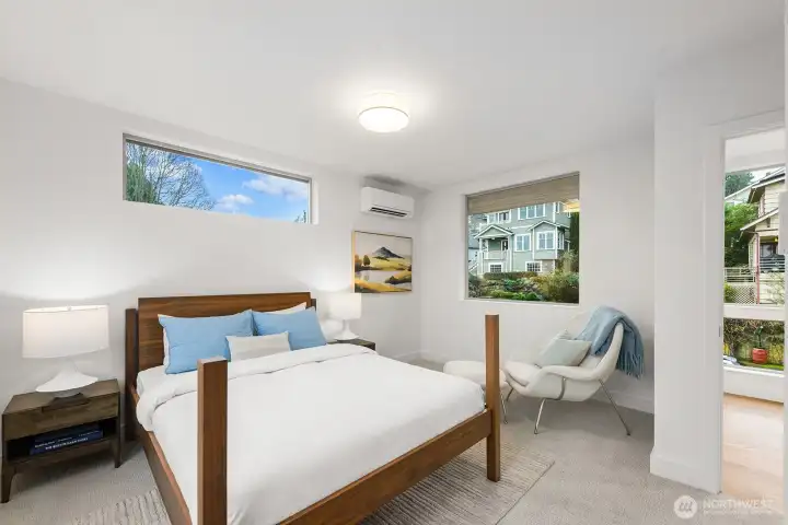 2 of 3 upstairs bedrooms showing the sitting area.