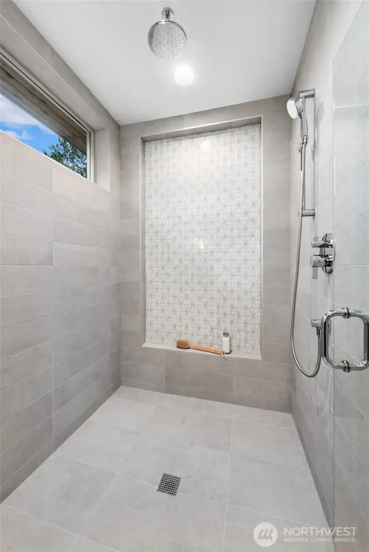 Spa-like 3/4 bathroom with rain shower.
