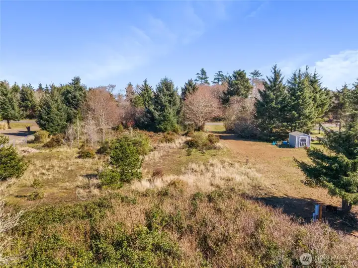 Your lot isn't heavily treed making for easy development.