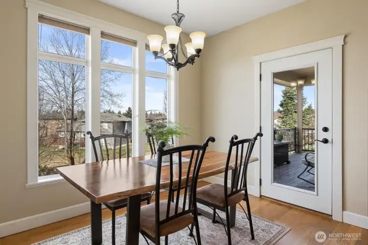 Dinning room opens to outdoor sitting