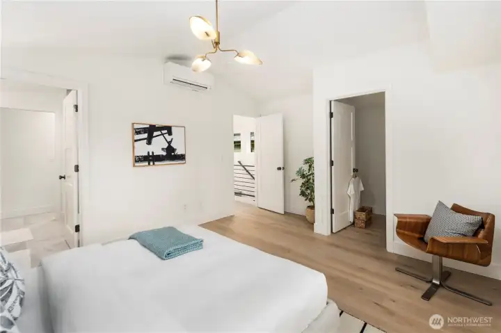 Walk in closet and easy bathroom access