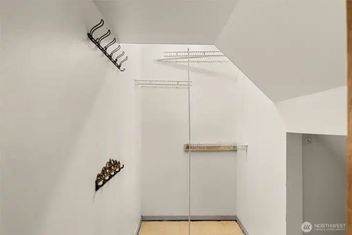 Walk-in closet off main floor bedroom