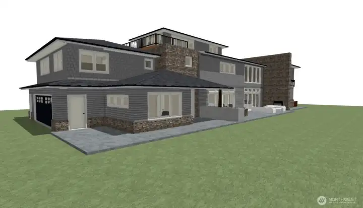 3D Model View of Permitted House