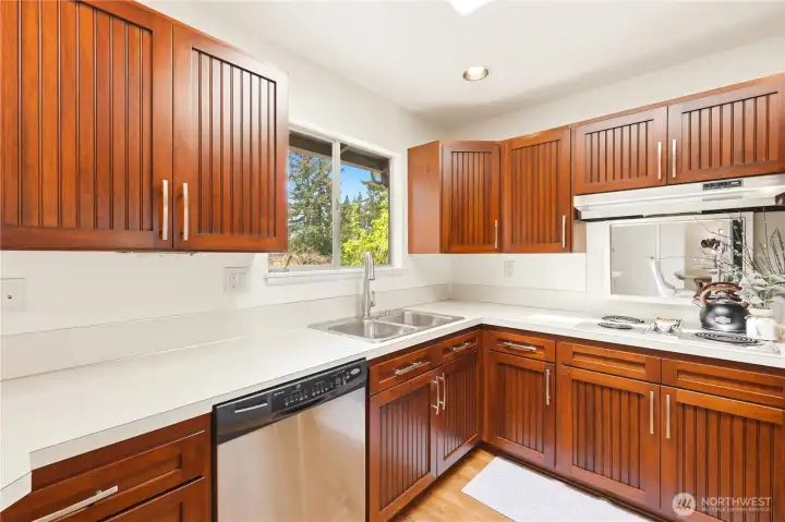 Kitchen With Wood Cabinets