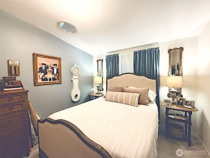 Third Bedroom, carpet, wall closet with bonus storage above view from hallway