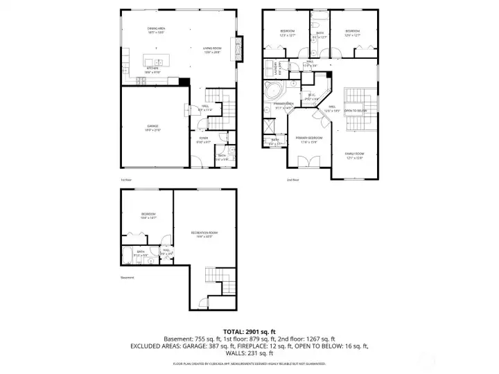 Floor Plans with measurements.