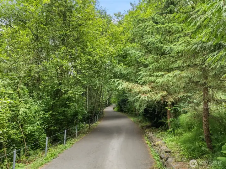 Private access from your yard to this great trail for walking, cycling, dogs, strollers - just enjoy it!
