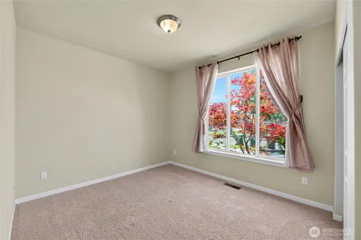 Bedroom at the front of the home