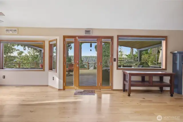Living room with views galore.