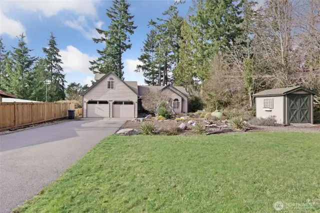 Nice level front yard with tons of parking.