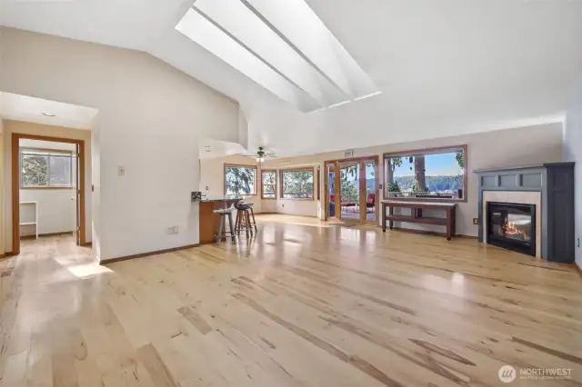 Spacious open floor plan with tons of light and views!