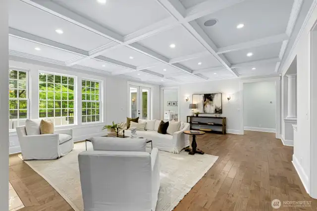 Living room open to the deck.