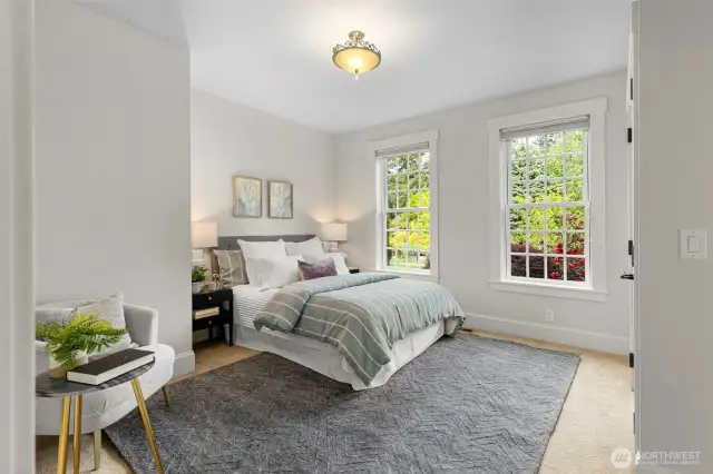 Bedroom on the mail floor, connected to full bath.