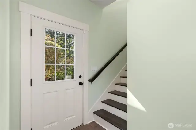 Stairs to upper level.