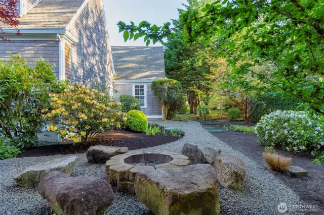 Welcoming fire pit.