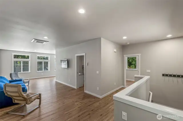Upstairs is a cozy one bedroom home, that feels brand new!