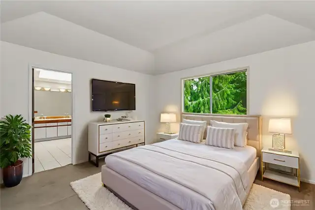Master bedroom is big enough for a king size bed!