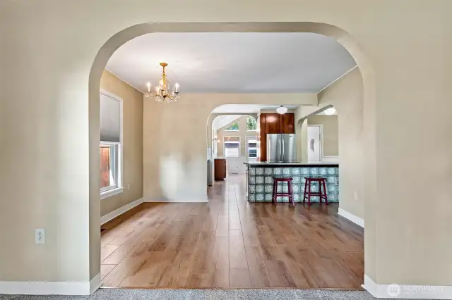 Open from front door to back door