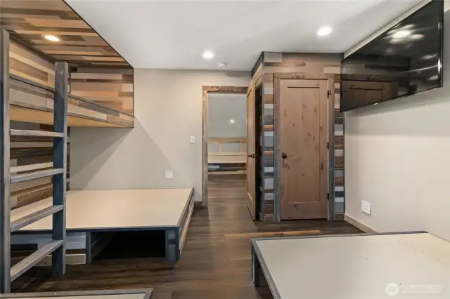 View looking out towards the loft area.