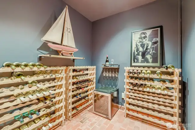 Another view of the wine cellar.