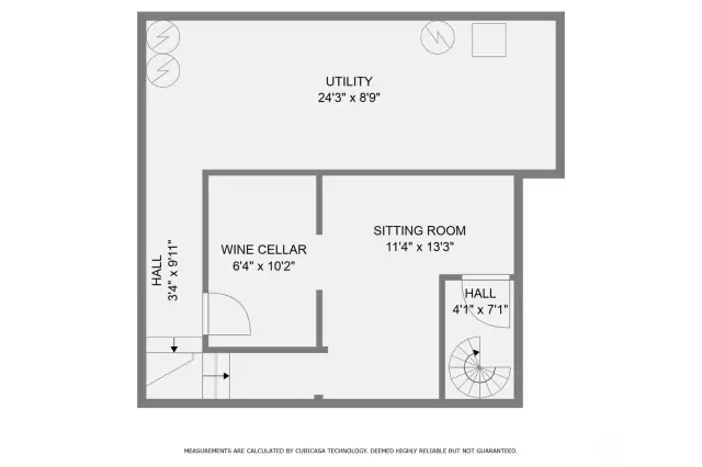 Lower level floor plan.