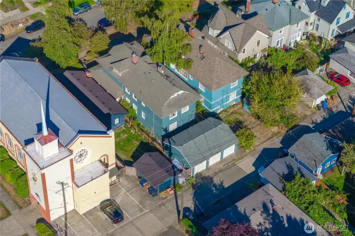Your neighbor on the left of the photos is a Church