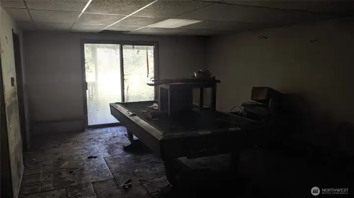 Basement rec room