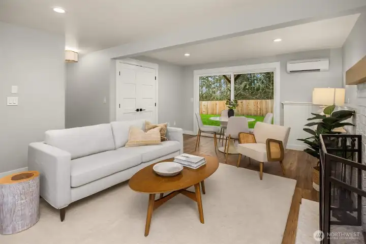 There is a huge storage closet in the back to help keep things tidy!